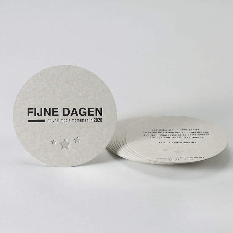 Product Ecologische kerstkaart met twinkelende sterren