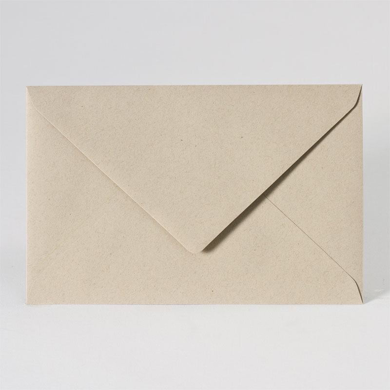 Eco enveloppe met puntklep in light brown (18,5 x 12,0 cm)