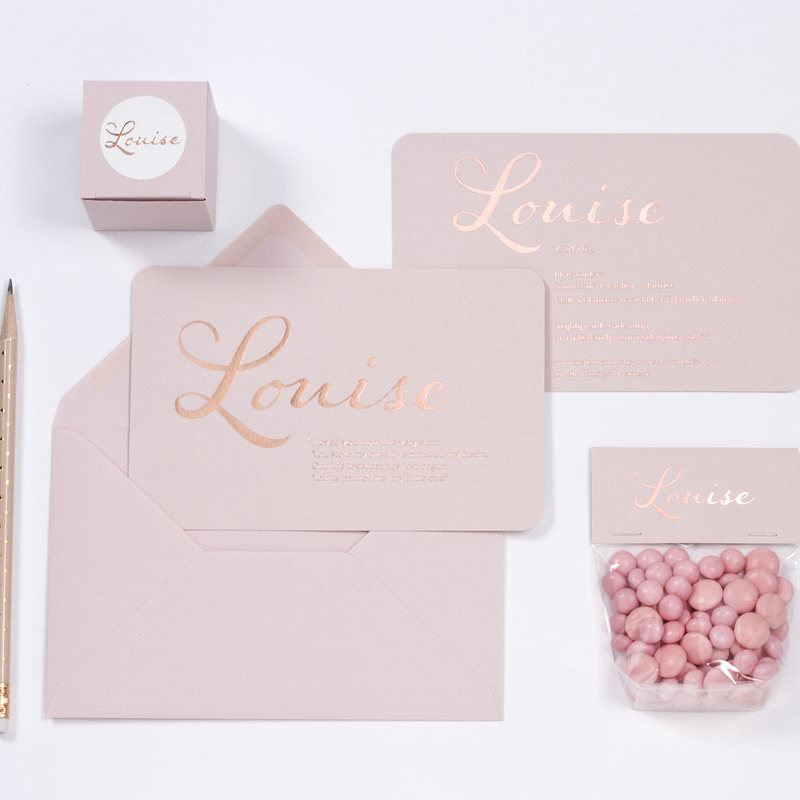 Elegant roze label